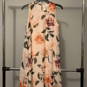 Calvin Klein Light Pink Floral Dress Size 4